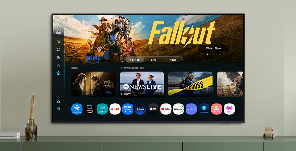 Hệ điều hành One UI Tizen Tivi Samsung QLED 4K Vision AI 43 Inch QA43Q7FA